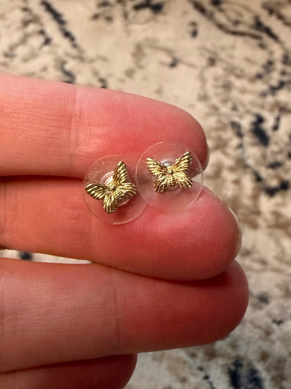 Dainty Gold Butterfly Stud Earrings - Women's Jewelry